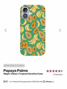 Casely Dippin' Daisy's Tropical Vacation Papaya & Banana iPhone 17 Case
